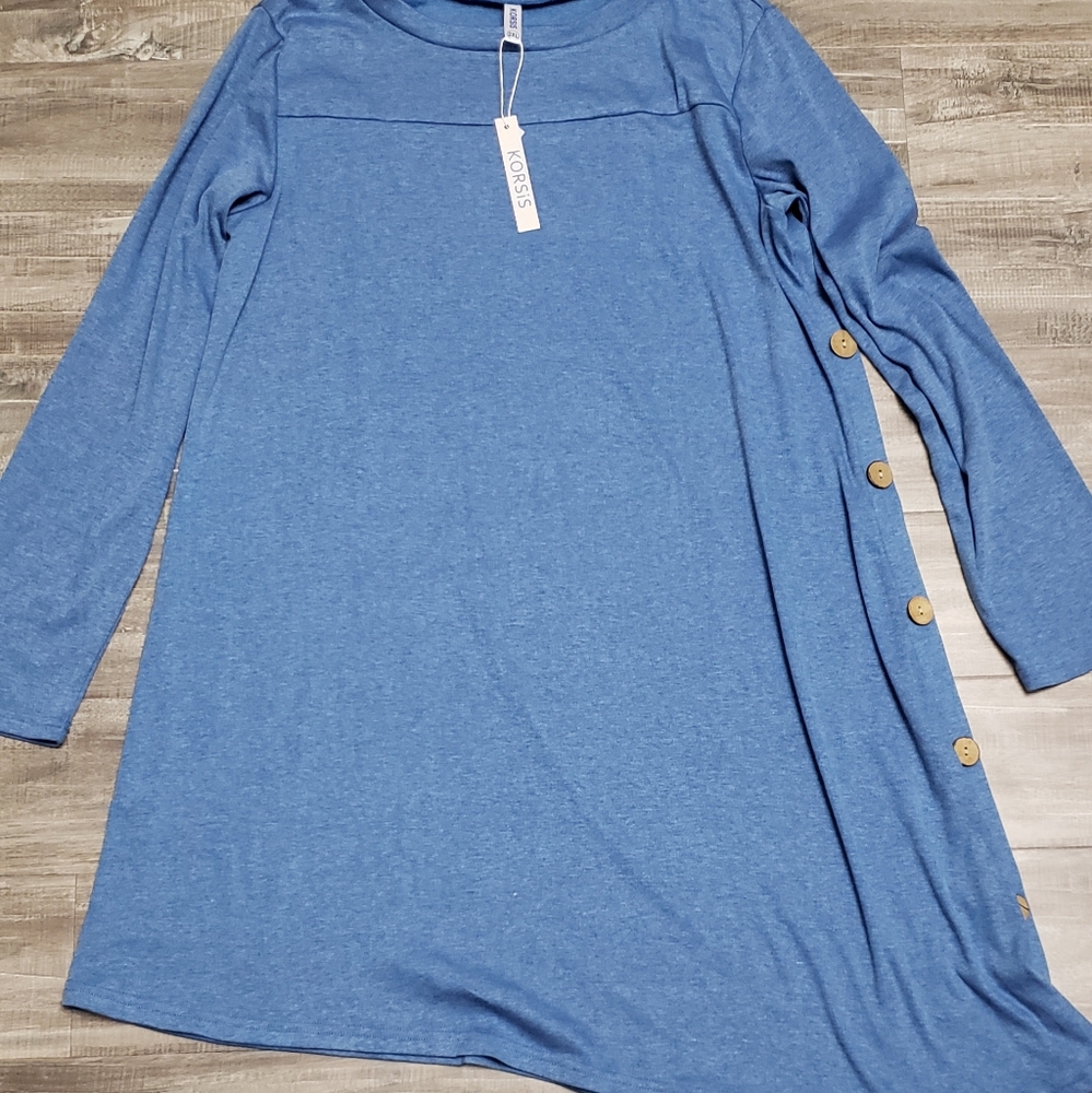 2X Korsis Long Sleeve T Shirt Tunic Dress